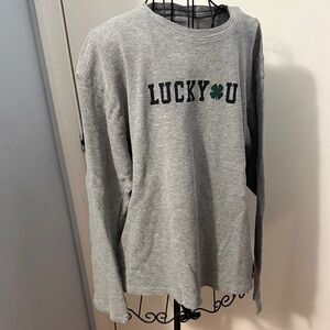 Lucky Brand Gray waffle weave shirt